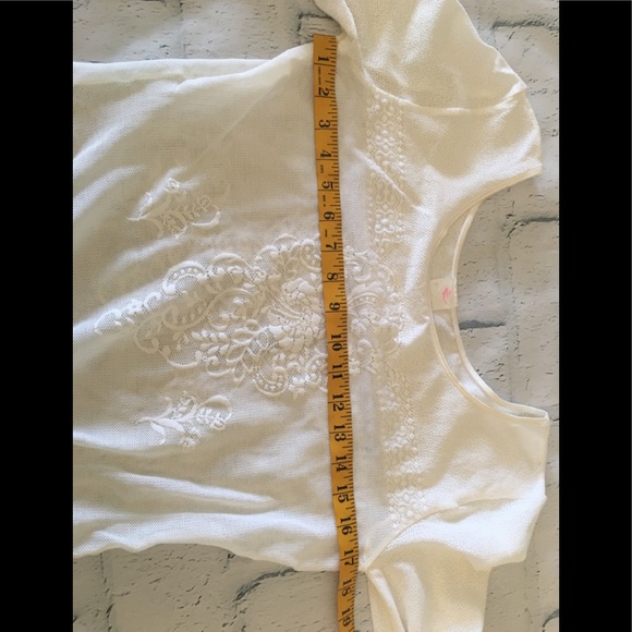 White Mesh Patterned Bodysuit - Picture 9 of 11